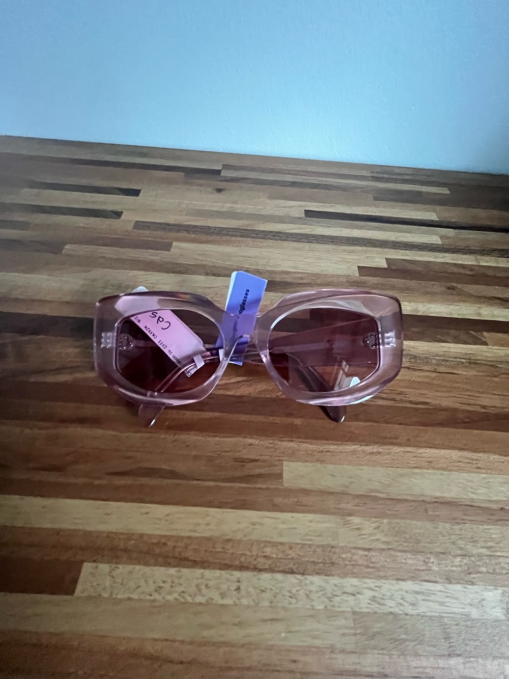 NWT Celine Translucent Pink 3 dot Cateye Sunglasses with case and box - Picture 6 of 13